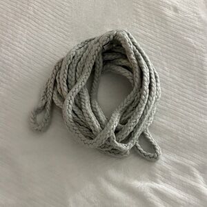 Mark Soft Acrylic Braided neck scarf in Light Gray